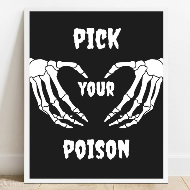 Poster Symbole Gothique Choisissez votre poison Halloween (Créateur téléchargé)