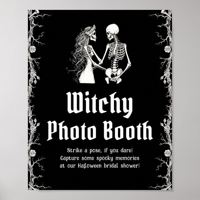 Poster Symbole gothique Halloween Squelette de cuisine (Devant)