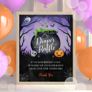 Poster SYMBOLE Halloween Baby shower Déchets
