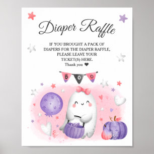 Poster SYMBOLE Halloween Baby shower Fille Déchets Raffle