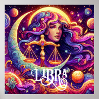 Symbole Horoscope Libra Zodiac Ethérée Art Mystiqu