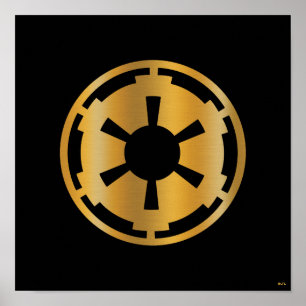 Poster Symbole Impérial Doré