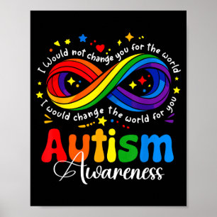 Poster Symbole infini de sensibilisation à l'autisme acce