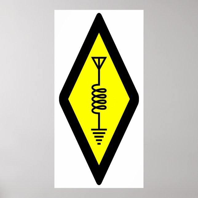 Poster Symbole international de l'affiche radio amateur (Devant)