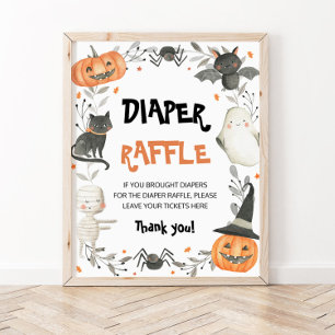 Poster SYMBOLE JOLIE Halloween Baby shower Déchets