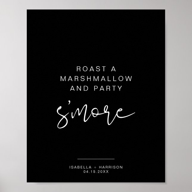 Poster SYMBOLE JOVI Edgy Black Modern Minimalist S'mores  (Devant)
