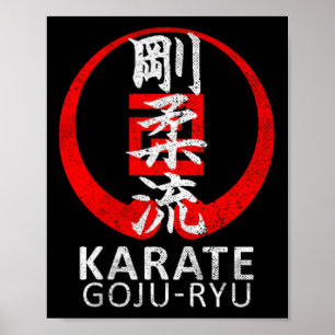 Poster Symbole karaté Goju Ryu Kanji Japon Martial Art Vi