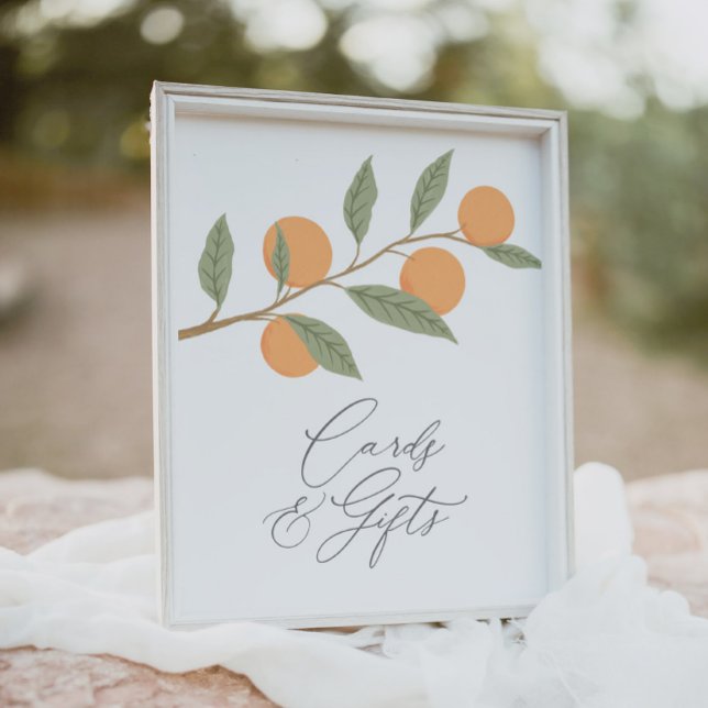 Poster Symbole Little Cutie Orange Citrus Cartes et cadea (Créateur téléchargé)