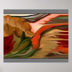 Poster Symbole lumineux de l'automne Cornucopia Art Abstr