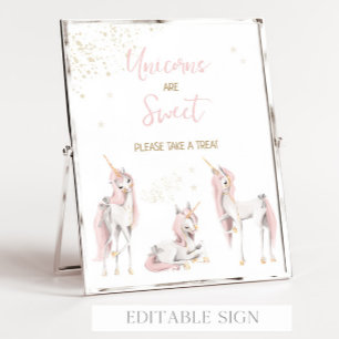 Poster Symbole magique Unicorn Anniversaire Faveurs