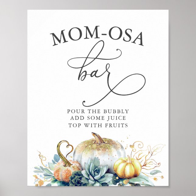 Poster SYMBOLE Maman-Osa Bar Succulents Baby shower Citro (Devant)