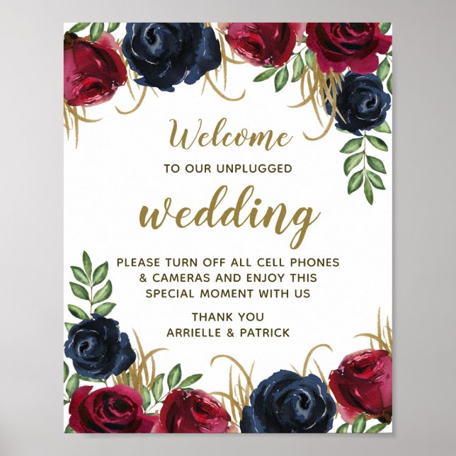 Poster SYMBOLE Mariage BLOBAL Floral de la Bourgogne (Devant)