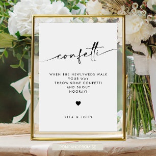 Poster SYMBOLE Mariage CHIC Modern CONFetti Envoyer