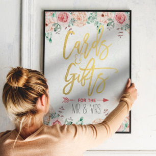 Poster Symbole Mariage Chic Watercolor Cartes et Cadeaux 