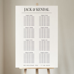 Poster SYMBOLE Mariage classique moderne noir et blanc