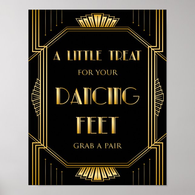 Poster Symbole Mariage de chaussures de danse | Gatsby Ar (Devant)
