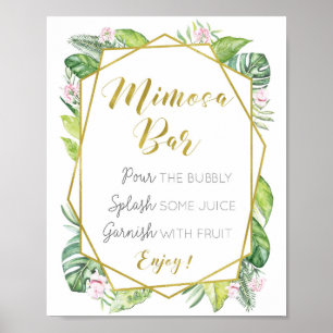 Poster SYMBOLE Mariage DE LA BARRE DE Mimosa Tropical