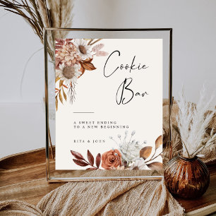 Poster Symbole Mariage de la table Cookie Boho Modern Cre