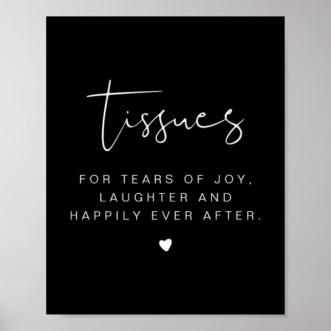 Poster SYMBOLE Mariage DE Tissus JJOVI Edgy Black Minimal (Devant)