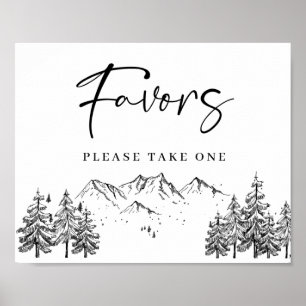 Poster Symbole Mariage des Faveurs forestières des montag