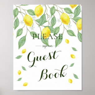 Poster Symbole Mariage d'été moderne Lemon Boho