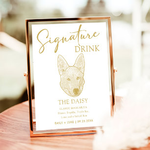 Poster Symbole Mariage du chien Husky Sibir