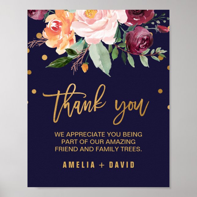 Poster SYMBOLE Mariage Floral D'Automne (Devant)