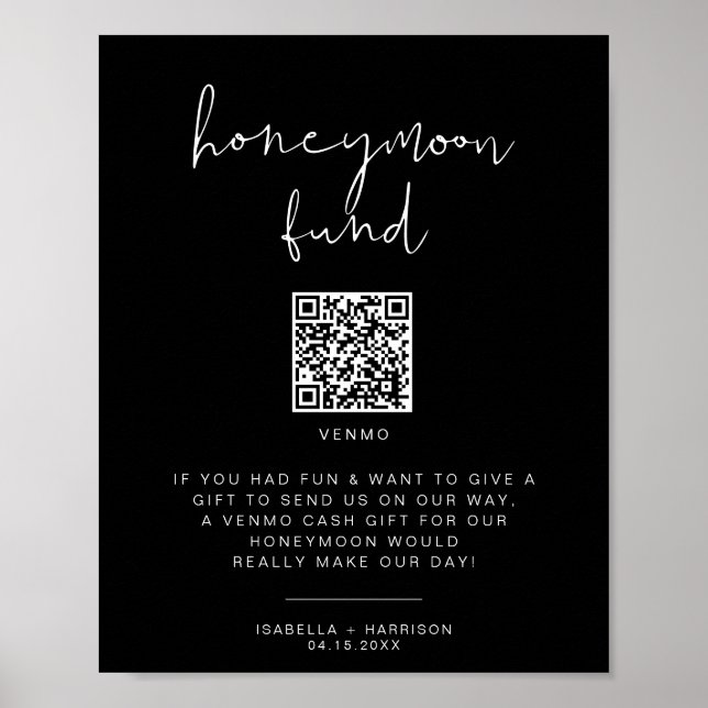 Poster SYMBOLE Mariage JOVI Edgy Black Modern Honmoon Fun (Devant)