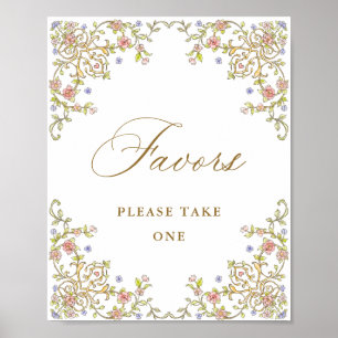 Poster Symbole Mariage Ornate Victorian Grace Floral Fave