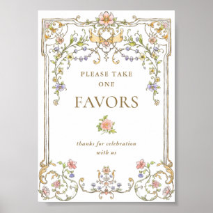 Poster Symbole Mariage Ornate Victorian Grace Floral Fave