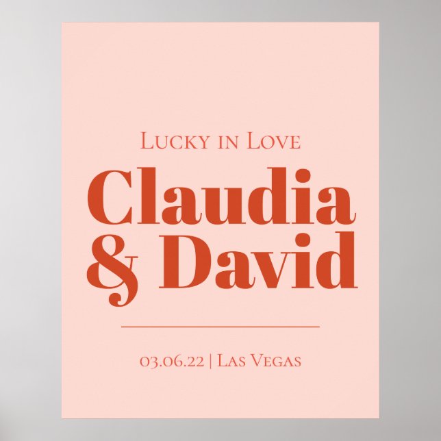 Poster SYMBOLE Mariage REtro Vegas (Devant)