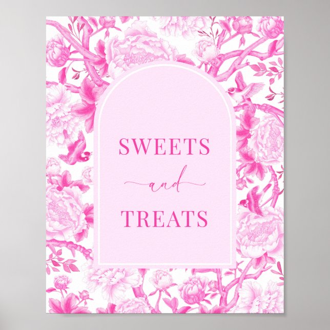 Poster SYMBOLE MARITIME FUCHsia Chinoiserie (Devant)