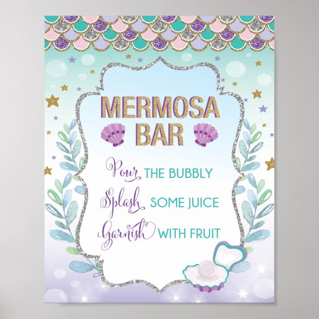 Poster Symbole Mermosa Mimosa Bar Sous la Mer (Devant)
