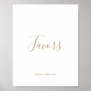 Poster Symbole minimaliste de mariage Gold Faveurs