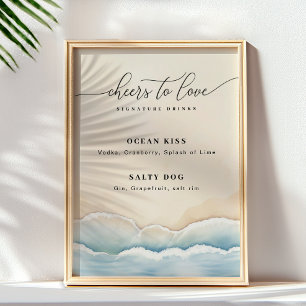 Poster Symbole minimaliste Mariage plage Signature Boisso