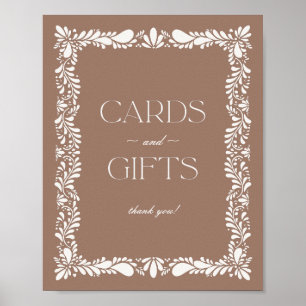 Poster Symbole Mocha Brown Talavera Cartes Carreaux et Ca