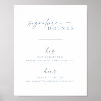 Symbole moderne chic Mariage signature boisson | B
