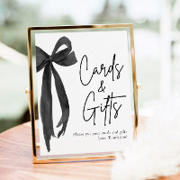 Symbole moderne Coquette Black Bow Cartes et Cadea