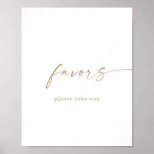 Poster Symbole moderne Gold Script Wedding Favors