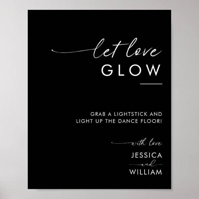 Poster Symbole moderne Laisser l'amour Mariage lumineux (Devant)