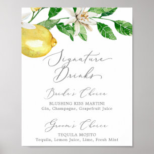 Poster Symbole moderne Lemon Garden Boissons