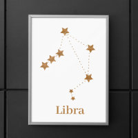 Symbole moderne Zodiac Gold Libra | Air de l'éléme