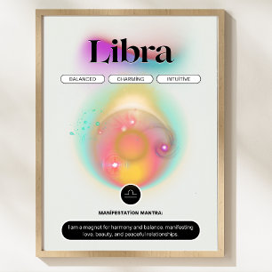 Poster Symbole moderne Zodiac Librairie Citation Air Elem
