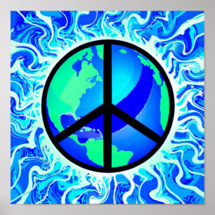 POSTER SYMBOLE MONDIAL DE LA PAIX