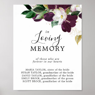 Poster Symbole Moody Purple Love Memory Mariage Memorial