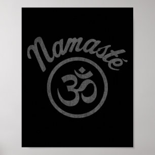 Poster Symbole Namaste Aum Vintage Bohème