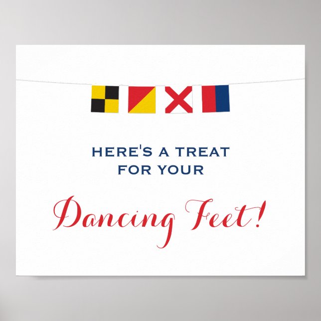 Poster Symbole Nautique LOVE drapeaux Dancing Feed (Devant)