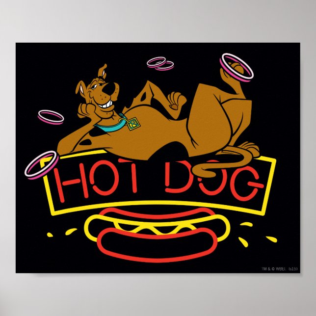 Poster Symbole néo-chien de Scooby Doo Hot Dog (Devant)