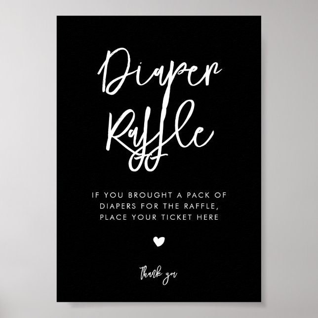 Poster Symbole noir contemporain Diaper Raffin (Devant)