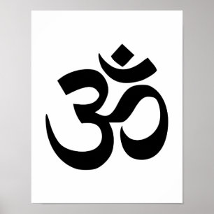Poster Symbole noir et blanc minimal